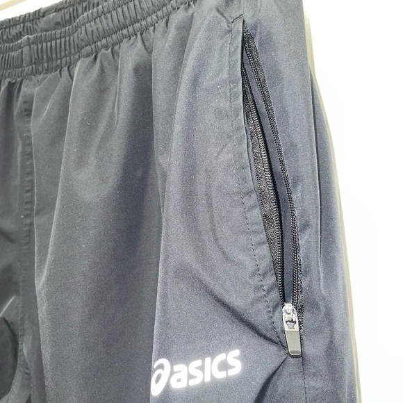 Asics Track Pants/Joggers Ankle Zippers with Reflective logo/ Back Runner Pants - Picture 2 of 6